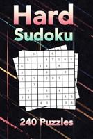 Hard Sudoku: Abstract Neon Cover 240 Hard Sudoku Puzzles 1658734661 Book Cover