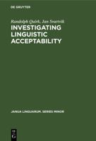 Investigating Linguistic Acceptability 3110160439 Book Cover