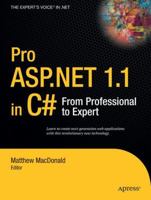 Pro ASP.NET 1.1 in C#: From Professional to Expert 1590593510 Book Cover
