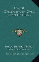 Eenige Opmerkingen Over Desertie (1887) 1166929868 Book Cover