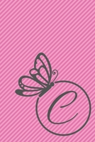 C: Initial C Monogram Notebook Journal Gift Circular Butterfly design 1673789994 Book Cover