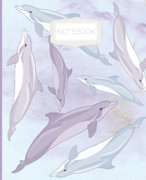 Notebook: Wide Ruled Line Notebook, School Notebook, Homes School Notebook, Gift for Kids, Students, Teens, 7.5 x 9.25 inches, Dolphin Notebook 1708567666 Book Cover