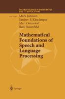 Mathematical Foundations of Speech and Language Processing 0387203265 Book Cover