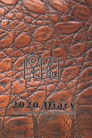 2020 Diary for the outdoor enthusiast: Daily day per page planner for men to record, plan and organise life, work, business meetings and hobbies in a practical way -Brown leather effect map cover art  1676889051 Book Cover