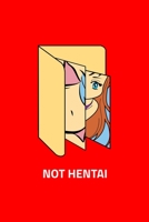Not Hentai: Dot Grid Journal - Desktop Folder Not Hentai Sarcastic Funny Halloween Gift - Red Dotted Diary, Planner, Gratitude, Writing, Travel, Goal, Bullet Notebook 1695356470 Book Cover