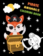 Pirate Animals Coloring Book: Simple book with 18 numbered pages to colour | Creative gift for every kid | girls and boys | everyone who likes to color and draw! B08QSKHP21 Book Cover