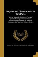 Reports and Dissertations, in Two Parts 137322651X Book Cover