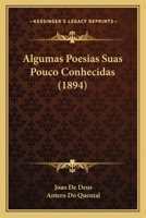 Algumas Poesias Suas Pouco Conhecidas 1160297487 Book Cover