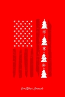 Journal: Dot Grid Journal - America Flag Christmas Tree Snow Flake Cool Christmas Gift - Red Dotted Diary, Planner, Gratitude, Writing, Travel, Goal, Bullet Notebook 1705971407 Book Cover