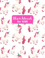 Sketchbook for Kids: Unicorn Pretty Unicorn Large Sketch Book for Drawing, Writing, Painting, Sketching, Doodling and Activity Book- Birthday and Christmas Gift Ideas for Kids, Girls, Boys, Teens and  1655589547 Book Cover