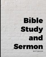 Bible Study and Sermon Notebook: White Brick Wall Cover 109390576X Book Cover