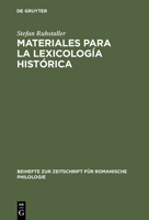 Materiales Para La Lexicologia Historica 3484522631 Book Cover