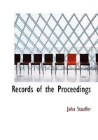 Records of the Proceedings 1117206254 Book Cover