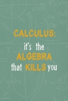 Calculus: It's The Algebra That Kills You: All Purpose 6x9 Blank Lined Notebook Journal Way Better Than A Card Trendy Unique Gift Green Blackboard Calculus 1702790789 Book Cover
