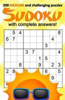 200 MEDIUM and challenging Sudoku puzzles with complete answers: Get your pencils sharpened for another long summer's day of challenges! Volume 1 1075025095 Book Cover