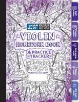 Violin Homework Book and Practice Tracker (Purple) 1943821208 Book Cover