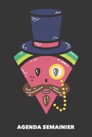 Agenda Semainier: Melon de gentilhomme A5 manuscrit florale - Carnet hebdomadaire 52 semaines pour les gens à la mode (noir) (French Edition) 1687845999 Book Cover