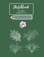 Sketchbook 300 Pages: The World's Second Largest Sketchbook 8.5'' x 11'' for Sketching Drawing and Creative Doodling (Green Softcover) 1693523558 Book Cover