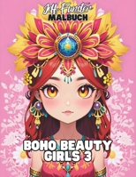 Boho Beauty Girls 3: 50 trendige Boho-Mädchen-Motive für entspannte Malmomente (German Edition) B0F3N7JGTV Book Cover