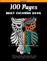 100 Pages Adult Coloring Book B0C9S7P15Q Book Cover