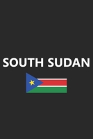 South Sudan: Flag Country Africa African Stylish Sketchbook Journal for Drawing, Sketching, Doodling, & Painting Art Book 6x9 Inches 120 Pages Gift 1660827760 Book Cover