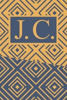 J C: Art Deco Initials J C Monogram Notebook, J C Monogrammed Journal Gift 167831739X Book Cover