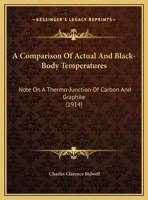 A Comparison of Actual and Black-Body Temperatures 1377164810 Book Cover