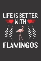 Life Is Better With Flamingos: Flamingos Lovers Funny Gifts Dot Grid Journal Notebook 6x9 120 Pages 167391697X Book Cover