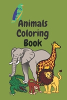 Animals Coloring Book: Coloring Book For Kids B08KYJGZBW Book Cover