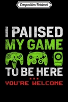 Composition Notebook: Video Gamer Funny for Video Game Players Men Boys Journal/Notebook Blank Lined Ruled 6x9 100 Pages 1706060068 Book Cover