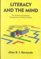 Literacy and the Mind: The Contexts and Cognitive Consequences of Literacy Practice 1898942196 Book Cover