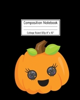 Composition Notebook College Ruled 120p 8" x 10": Scary Voodoo Doll Pumpkin with Pins Journal - Fun Gift for Good Luck Magic & Occult Book Spells for Girls Boys Teens Teachers & Students. Halloween No 1691044563 Book Cover