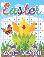 Easter Word Search: Happy Easter Day And Easy Word Search Puzzle Book For Kids, Toddlers Challenging And Easter Sunday Word Search Puzzle Solving Game Book Size 8.5 X 11 Inches 65 Pages B09SP1G5Z4 Book Cover