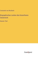 Biographisches Lexikon des Kaiserthums Oesterreich: Neunter Theil 3382000342 Book Cover