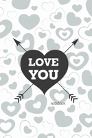 Love You Notebook, Blank Write-in Journal, Dotted Lines, Wide Ruled, Medium (A5) 6 x 9 In (White) 1714383113 Book Cover