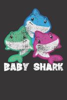Notebook: College Ruled 6x9 120 Pages Baby Shark Birthday Party Family Vintage 1081971193 Book Cover