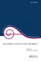 Boundary Control and Variation (Lecture Notes in Pure and Applied Mathematics) 1138417653 Book Cover
