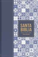 Biblia RVR 1960 Letra Grande Tamaño Manual Símil Piel Azul Oscuro(Bible RVR 1960 Large Print Handsize LeatherLike Tiles Dark Blue (Spanish Edition) 8418853190 Book Cover