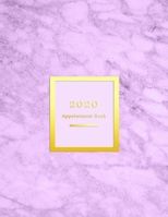 2020 Appointment Book: Client schedule booking log general use scheduling and record keeping and logging - 15 minute intervals in weekly spreads - Professional light pink marble 1710117133 Book Cover