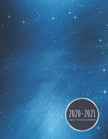 Two Year Planner 2020-2021: Brush Teal Galaxy Planner January 1, 2020 to December 31, 2021 Weekly & Monthly Planner + Calendar Views 2 Year Calendar 24 Month Agenda Planner Gift For Space Lovers 1672104580 Book Cover