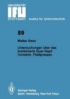 Untersuchungen Uber Das Kombinierte Quer-Napf-Vorwarts-Fliesspressen 3540173498 Book Cover