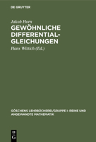 Gew�hnliche Differentialgleichungen 3110989654 Book Cover