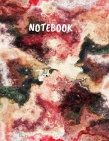 Notebook: Red Yellow colored Marble Unruled Unlined Paper Writing Journal Notebook For Notes Work journaling School Girls men teens ... 100 pages Large ( 8.5 x 11 inches ) 1701368102 Book Cover