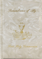 Remembrance of My First Holy Communion-Girl-White Pearl: Marian Children's Mass Book 0882710834 Book Cover