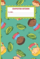 Composition Notebook: Watermelon gifts: cute Keppel color pattern college ruled lined paper to write in. 1692655205 Book Cover