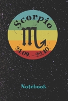 Vintage Zodiac Scorpio Notebook: Astrology Journal, Horoscope Notepad, Notes, 120 Pages, blanc lined, 6" x 9" 1712877690 Book Cover