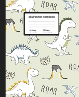 Composition Notebook: Dinosaurs Wide Ruled Paper Journal Blank Lined Workbook for Teens Kids Students Girls, for Home School & Writing Notes 1712629743 Book Cover