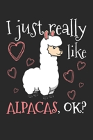 I Just Really Like Alpacas, OK?: DIN A5 Alpaka Notizheft leer | 120 Seiten leeres Alpaka Notizbuch für Notizen in Schule, Universität, Arbeit oder zuhause. | Eine tolles Geschenk für Ihre Liebsten. 1671643402 Book Cover