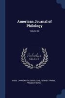 American Journal of Philology; Volume 22 1278968091 Book Cover