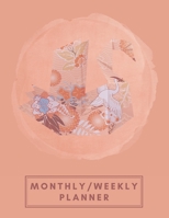 Monthly/Weekly Planner: Orange Japanese Origami Swan Weekly Planner + Monthly Calendar Views 12 Month Agenda Planner Gift For Swan Lovers 1676071415 Book Cover